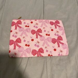OCS Designs Pink Bow & Cherry Zip Pouch